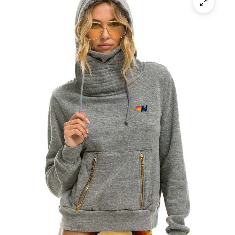 Aviator Nation Ninja Pullover Hoodie Gray